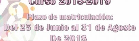 Matrícula curso 2018-2019 de la Academia AAM La Candelaria
